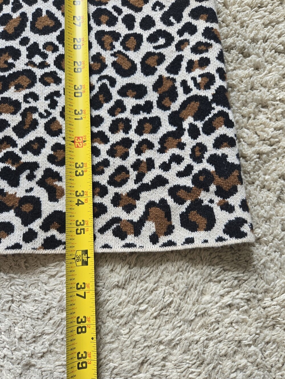 Weekend Maxmara Wool Dress Long Sleeve Animal Print - Picture 9 of 11